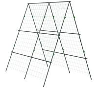 Outsunny Graticcio, con rete protettiva per piante, regolabile in altezza e larghezza, acciaio, verde, 1,8 x 1 x 1,8 m Aosom Italy
