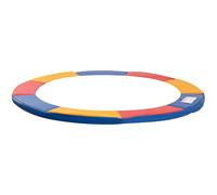 Outsunny HOMCOM Copertura Tappeto Elastico Ø305x1.5 cm Pieghevole e Portatile, Protezione Trampolino da Giardino in Plastica, PE e Schiuma EPE, Rosso, Blu e Giallo