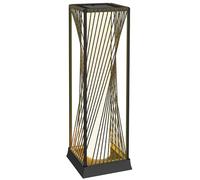 Outsunny Lampada da giardino rattan 77cm LED auto on/off grigia