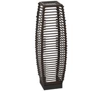 Outsunny Lampada da terra solare in rattan, lampada da giardino per vialetti e illuminazione decorativa alta 68 cm con luci LED ad accensione/spegnimento automatico, IP44, per portico, cortile,