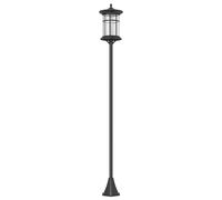 Outsunny Lampione Solare da Giardino Alto 184cm con Luce LED Bianco Freddo e IP44, Nero Aosom