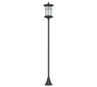 Outsunny Lampione Solare da Giardino Alto 184cm LED Esterno Nero