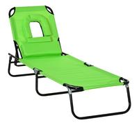 Outsunny Lettino da Giardino Chaise Longue Pieghevole Bain de Soleil per Lettura verde