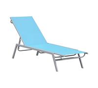 Outsunny - Lettino da sole a sdraio mare basculante, design contemporaneo, dimensioni 1,7 x 0,58 x 0,97 m, schienale reclinabile, multi-posizione, metallo epossidico textilene, colore: malva