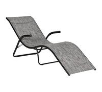 Outsunny Lettino Prendisole Pieghevole in Metallo e Tessuto a Rete