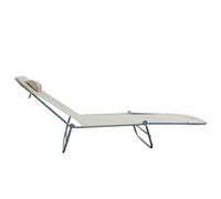 Outsunny Lettino Prendisole Pieghevole,Schienale Reclinabile e Cuscino