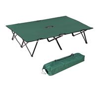 Outsunny Letto da campeggio doppio pieghevole per 2 persone 193 x 125 x 40 cm poliestere Oxford metallo verde