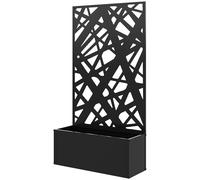 Outsunny Letto per Orto con Spalliera per Rampicanti Decorativa 61x23x113cm Nero