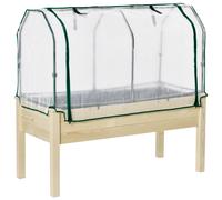 Outsunny Letto per Orto in Cassetta con Serra da Giardino Grigio Scuro