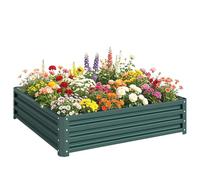 Outsunny Letto per Orto Rialzato a Fondo Aperto 120x120x30 cm Verde