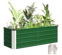 Outsunny Letto per Orto Rialzato da Esterno 210L 125x47x44 cm Verde