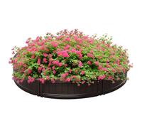 Outsunny Letto per Orto Rialzato Fioriera da Esterno 123x21cm Marrone | Plastica HDPE, Rotonda, per Verdura, Fiori e Piante