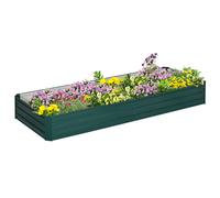 Outsunny Letto per Orto Rialzato in Metallo Portapiante per Erbe e Fiori