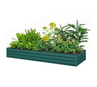 Outsunny Letto per Orto Rialzato in Metallo Portapiante per Fiori