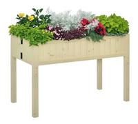 Outsunny Letto per Orto Rialzato Pieghevole da Esterno in Legno 115x56x76 cm