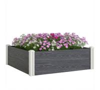 Outsunny Letto Rialzato da Giardino Kit Modulare in Vinile 102x102x33 cm