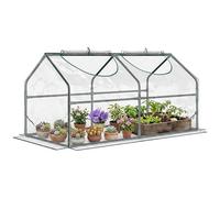 Outsunny Mini Serra da Giardino con 2 Finestre 120x60x60cm Trasparente