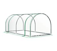 Outsunny Mini Serra da Giardino per Pomodori Telo in acciaio trasparente con cerniera, dimensioni 2L x 1L x 0,8H m