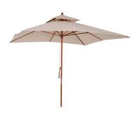 Outsunny Ombrellone 3x3 m da Giardino e Terrazza con 8 Stecche in Bamboo