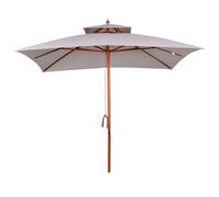 Outsunny Ombrellone 3x3 m da Giardino e Terrazza con 8 Stecche in Bamboo
