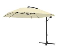 Outsunny Ombrellone a Braccio con Copertura Regolabile e Base a Croce Rosso