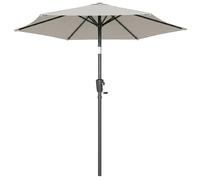 Outsunny Ombrellone da Esterni Inclinabile 2x2 m con Manovella Grigio Chiaro