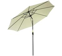 Outsunny Ombrellone da Esterni Inclinabile a 8 Stecche con Manovella, Ombrellone da Giardino in Metallo e Poliestere, Ø295x250 cm, Beige