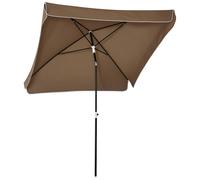Outsunny Ombrellone da Esterno 198x195cm con Tettuccio Quadrato