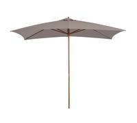 Outsunny Ombrellone da Giardino 2x3 m con Corda e Prese d'Aria Grigio