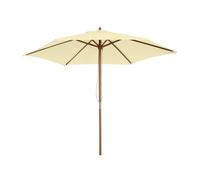 Outsunny Ombrellone da Giardino 2.5x2.3m, Ombrellone Parasole a 6 Stecche in Leg