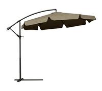 Outsunny Ombrellone da Giardino 2.7x2.7m con Tettuccio Regolabile, Base a Croce, Prese d'Aria, Manovella, Ombrellone Decentrato Inclinabile in Metallo e Poliestere, per Cortile Terrazza, Caffè