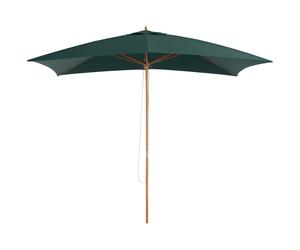 Outsunny Ombrellone da Giardino 2x2.95x2.55m, Parasole Impermeabile in Legno, Protezione UV, Facile Apertura, Verde Aosom