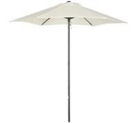 Outsunny Ombrellone da Giardino 2x2 m con Presa d'Aria, Ombrellone da Esterno con 6 Stecche in Alluminio e Poliestere 160 g/㎡, per Cortile, Terrazza e Balcone, Beige