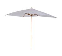 Outsunny Ombrellone da Giardino 2x3m in Legno con Copertura Poliestere Bianco