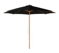 Outsunny Ombrellone da Giardino Φ3m in Poliestere Legno 8 Stecche