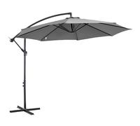 Outsunny Ombrellone da Giardino Ø3x2.5 m con Base a Croce, Prese d'Aria e Manove