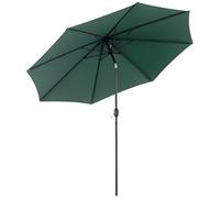 Outsunny Ombrellone da Giardino 3x2.5 m Inclinabile, con Manovella e Palo Smontabile, in Metallo e Poliestere Verde