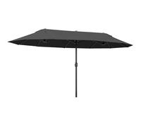 Outsunny Ombrellone da Giardino 460x270x240cm Doppio con Apertura a Manovella, Acciaio e Poliestere Nero