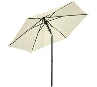 Outsunny Ombrellone da Giardino con Tettuccio 45° 2.7x2.5 m Beige e Nero