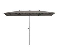 Outsunny Ombrellone da Giardino Doppio 4.5x2.6 m Apertura a Manovella Grigio