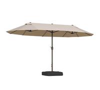 Outsunny Ombrellone da Giardino Doppio 460x270cm a Manovella e Base a Croce