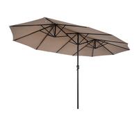 Outsunny Ombrellone da Giardino Doppio con Apertura a Manovella