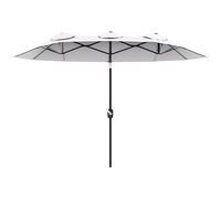 Outsunny Ombrellone da Terrazza Doppio con Manovella 295x152x222 cm
