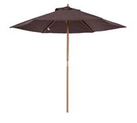 Outsunny Ombrellone da Giardino in Legno, Parasole Esterno Φ250 cm, Marrone, Design Classico per Terrazza Aosom
