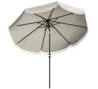 Outsunny Ombrellone da Giardino Inclinabile 2.7x2.7 m con Manovella Grigio