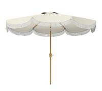 Outsunny Ombrellone da Giardino Inclinabile 2.7x2.7m Grigio