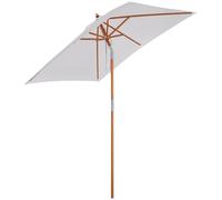 Outsunny Ombrellone da Giardino Inclinabile 2x1.5m da Balcone Crema
