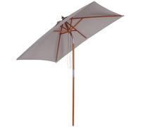 Outsunny Ombrellone da Giardino Inclinabile 2x1.5m da Balcone Grigio