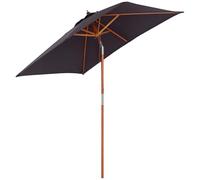 Outsunny Ombrellone da Giardino Inclinabile 2x1.5m da Balcone Grigio Scuro