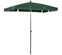Outsunny Ombrellone da Giardino Rettangolare con Inclinazione Regolabile Verde